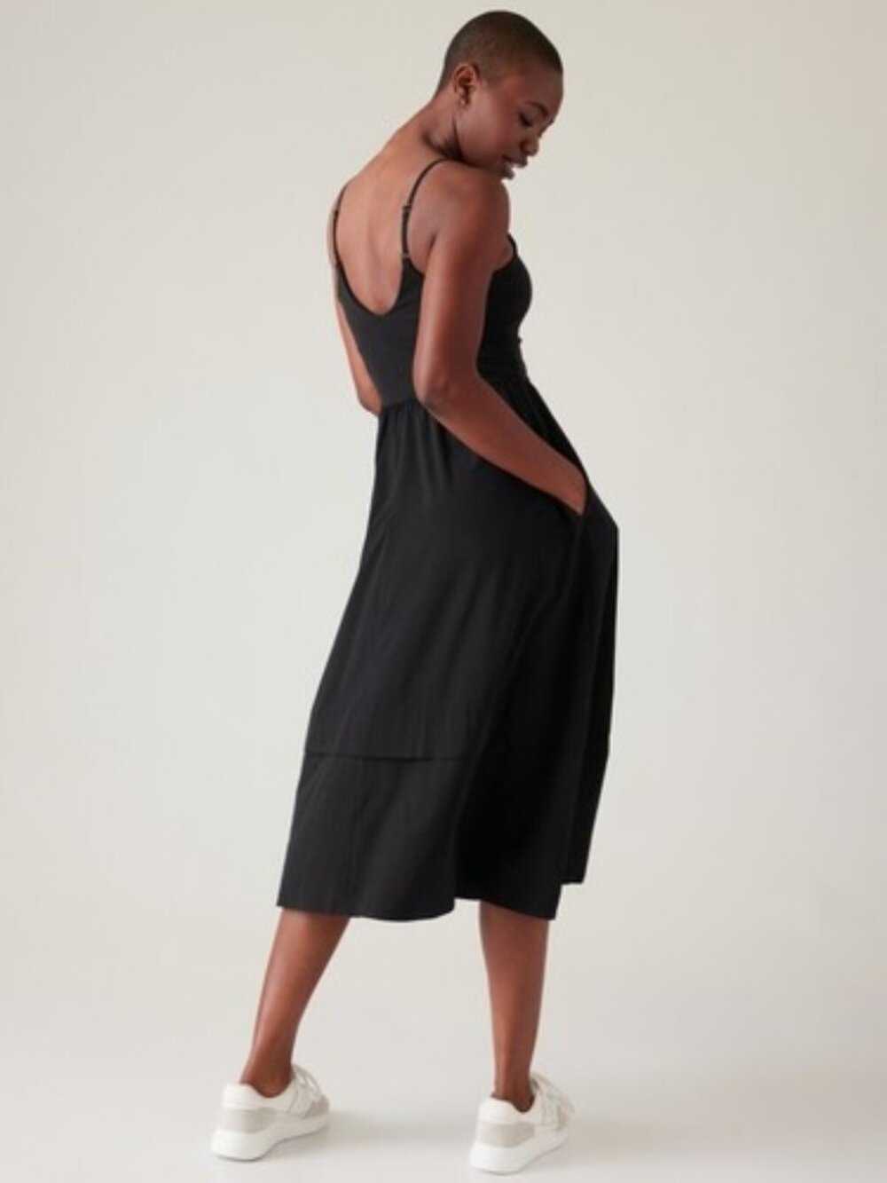 Elation V-Neck Hybrid Dress - Black